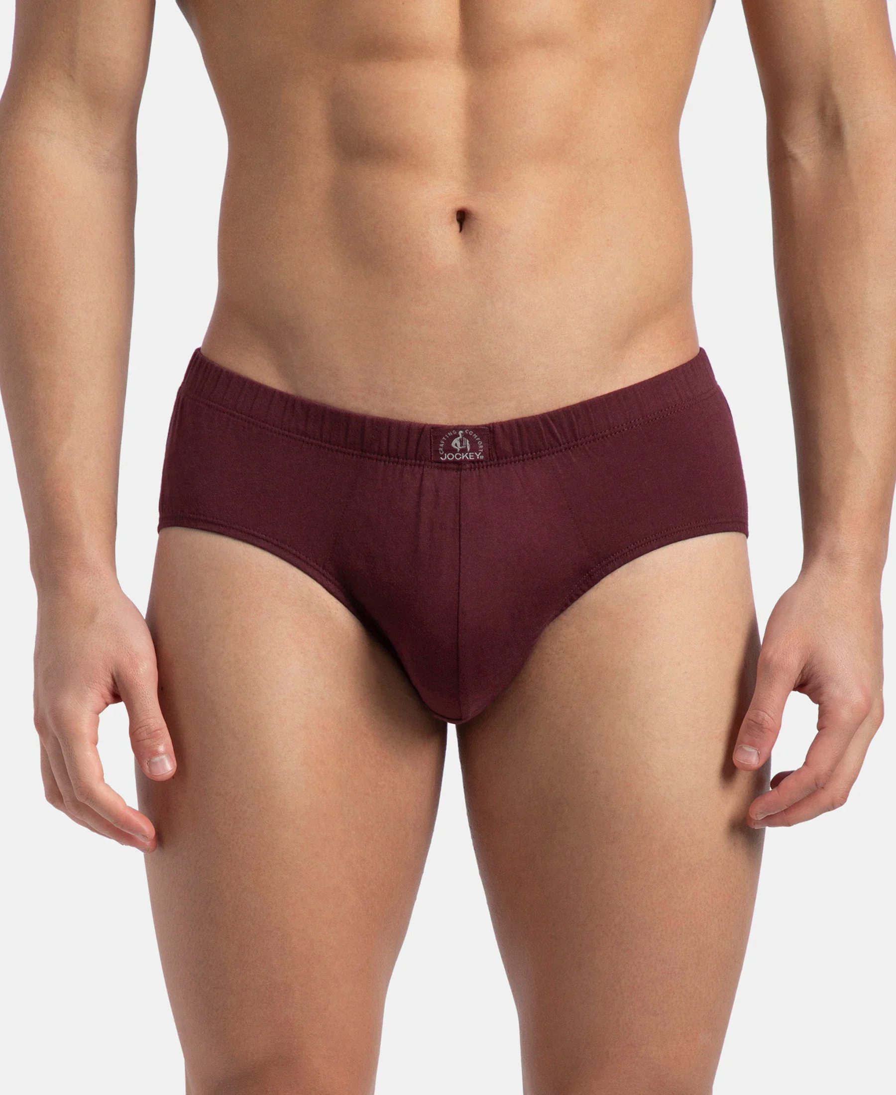 Super Combed Cotton Solid Brief with Ultrasoft Concealed Waistband - Port Royale (Pack of 2) - Image 2