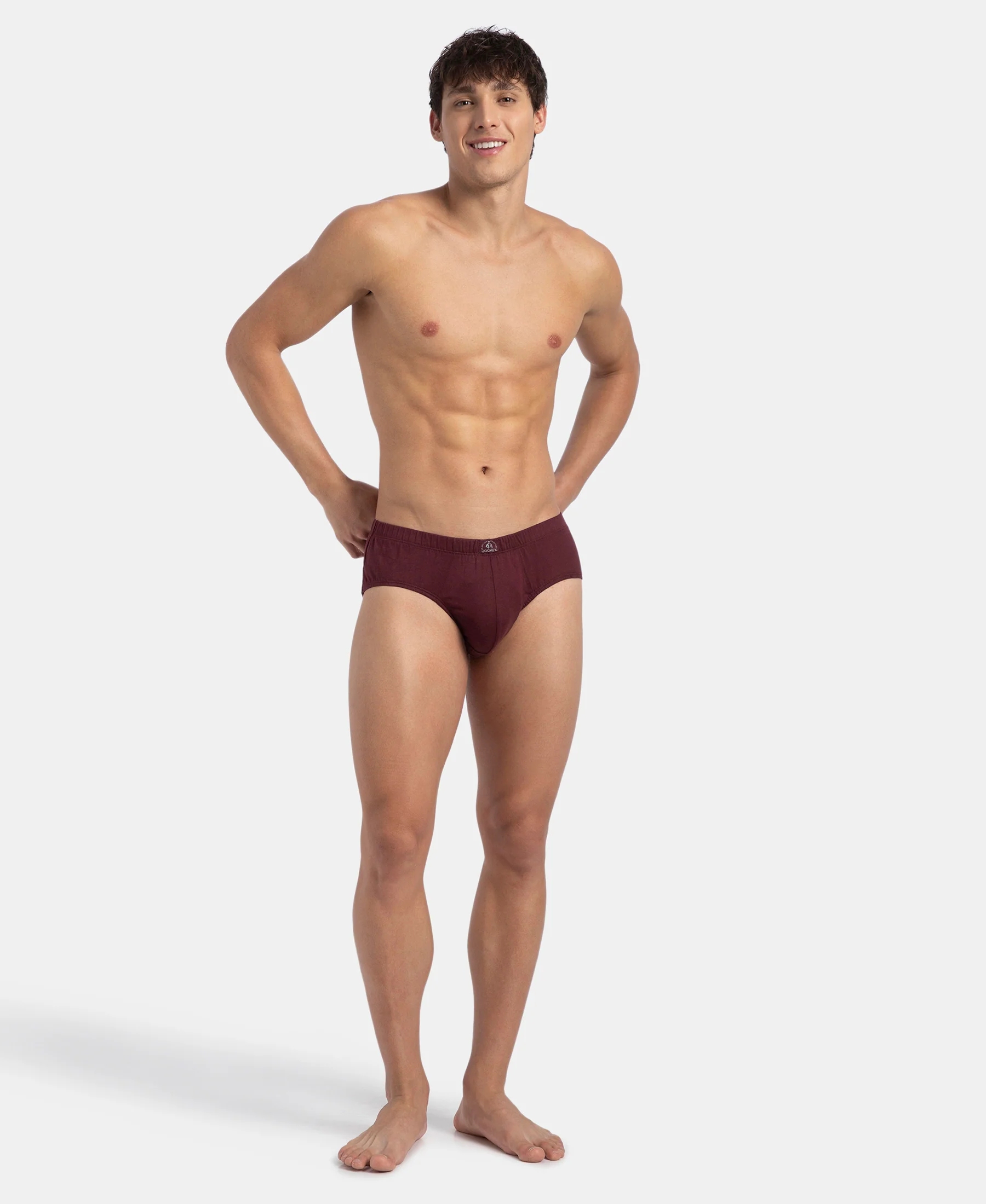 Super Combed Cotton Solid Brief with Ultrasoft Concealed Waistband - Port Royale (Pack of 2) - Image 6