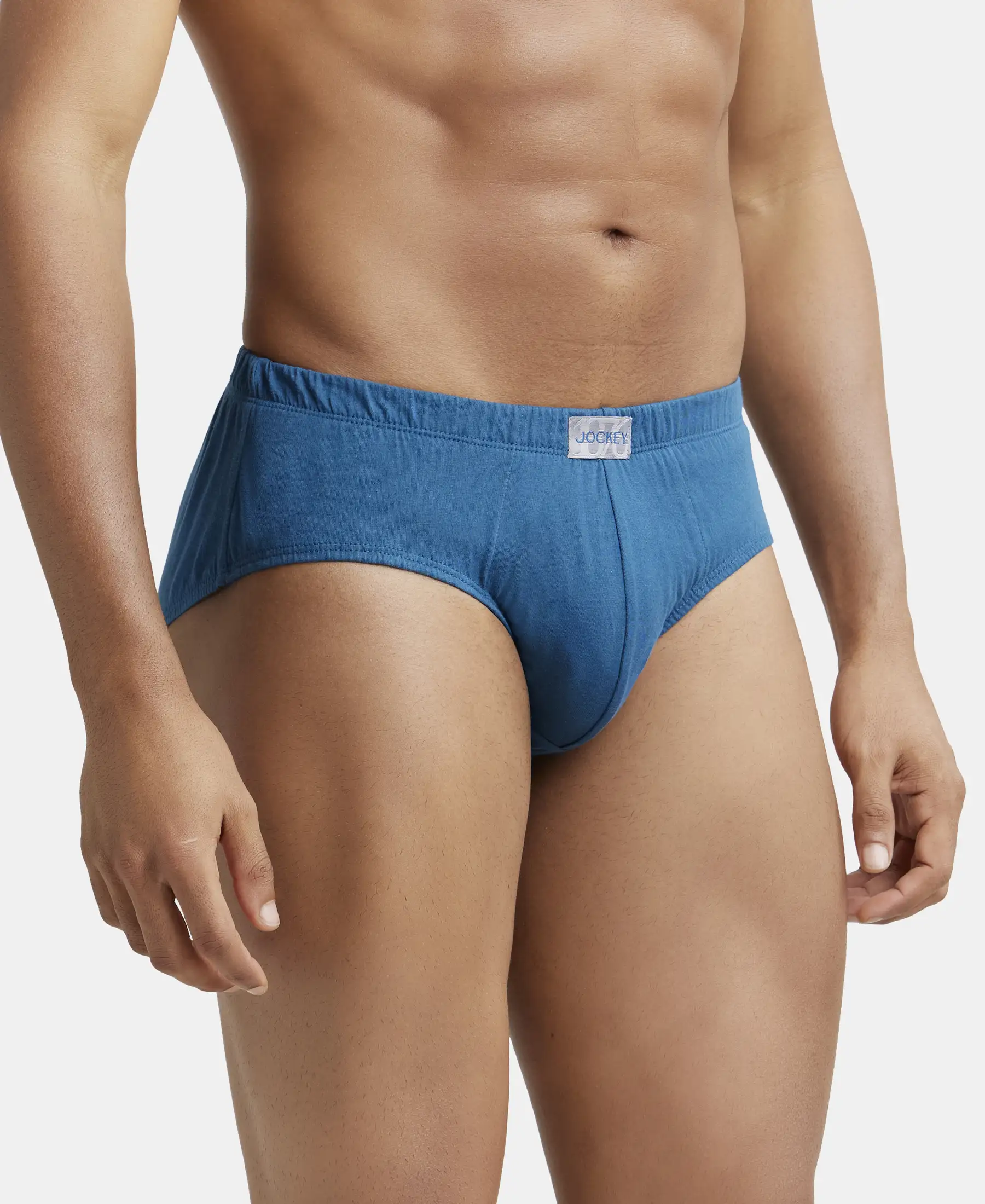 Super Combed Cotton Solid Brief with Ultrasoft Concealed Waistband - Seaport Teal - Image 2
