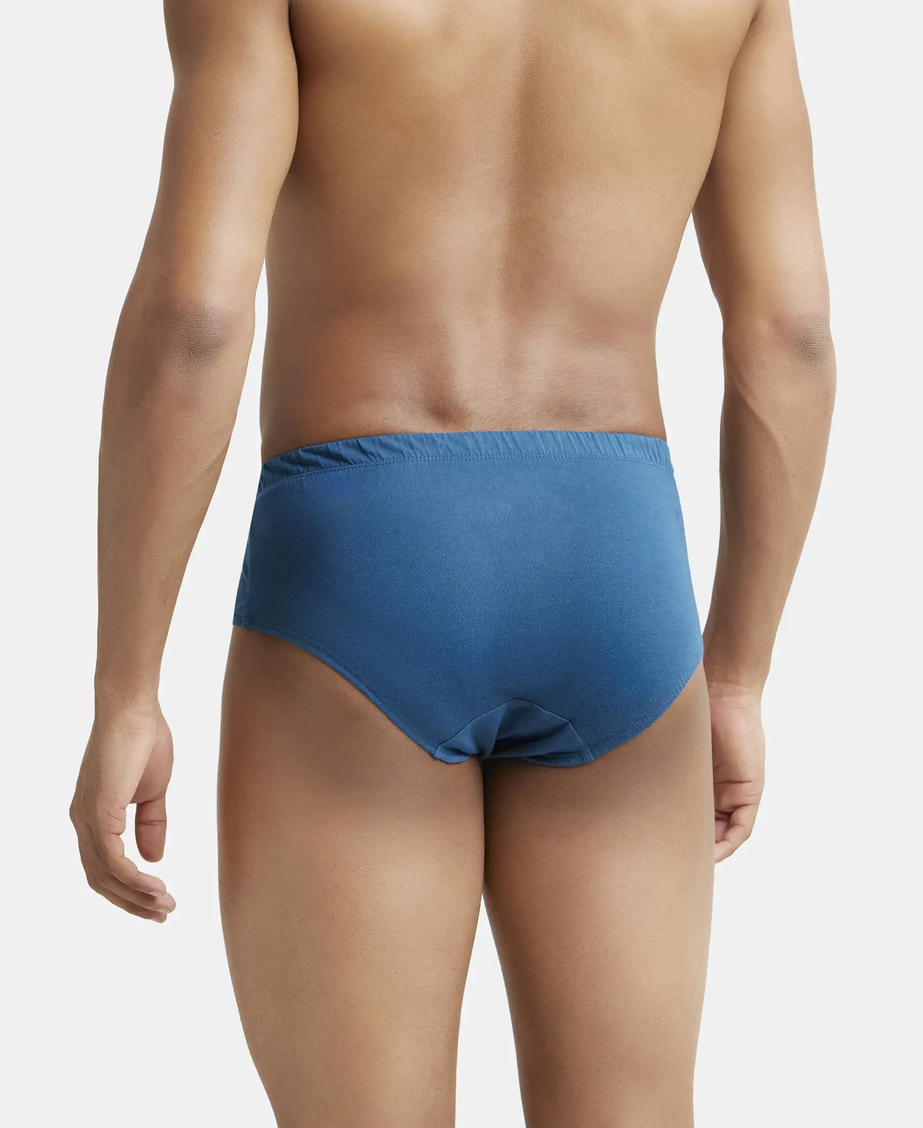 Super Combed Cotton Solid Brief with Ultrasoft Concealed Waistband - Seaport Teal - Image 3