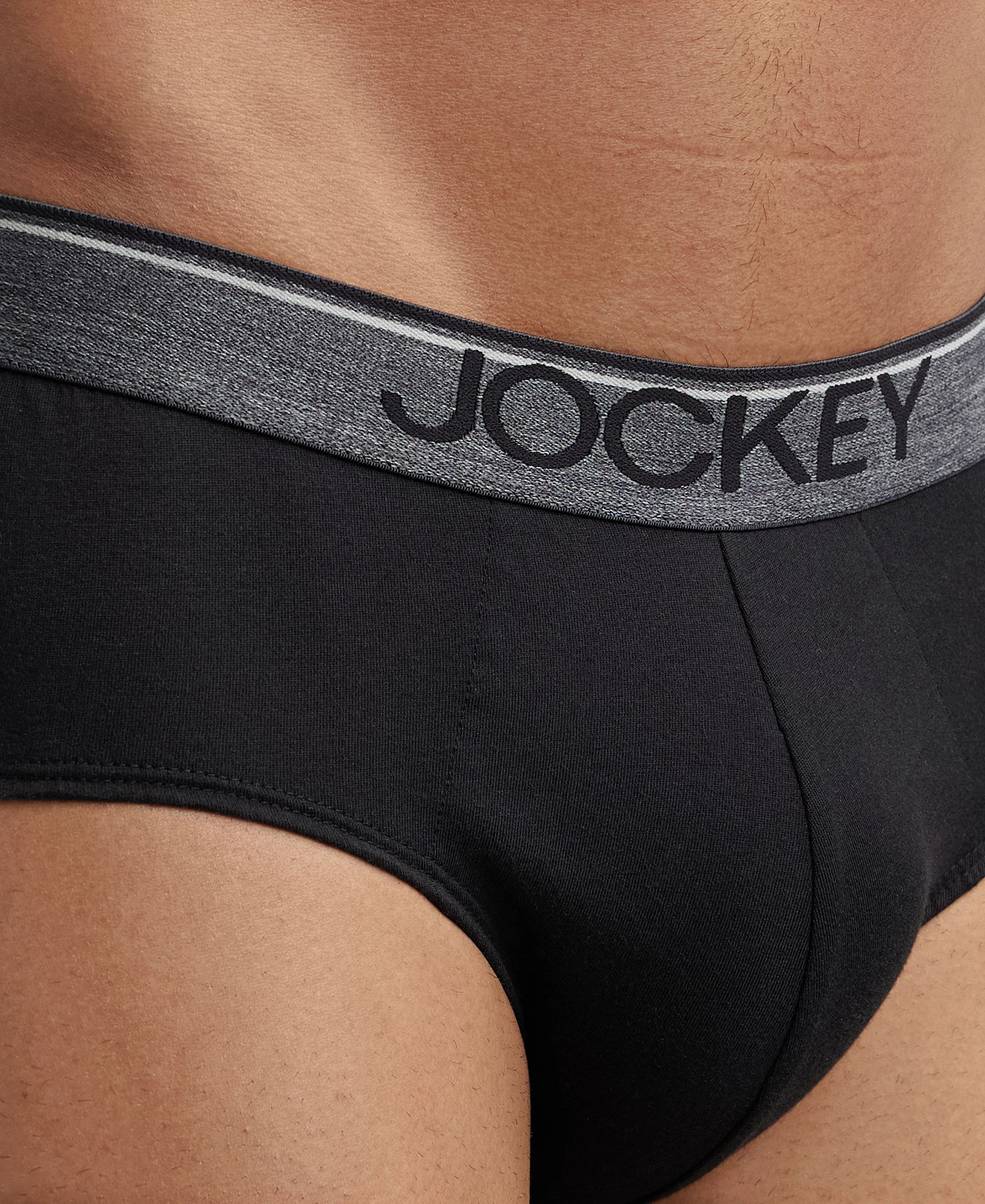 Super Combed Cotton Solid Brief with Ultrasoft Waistband - Black - Image 7
