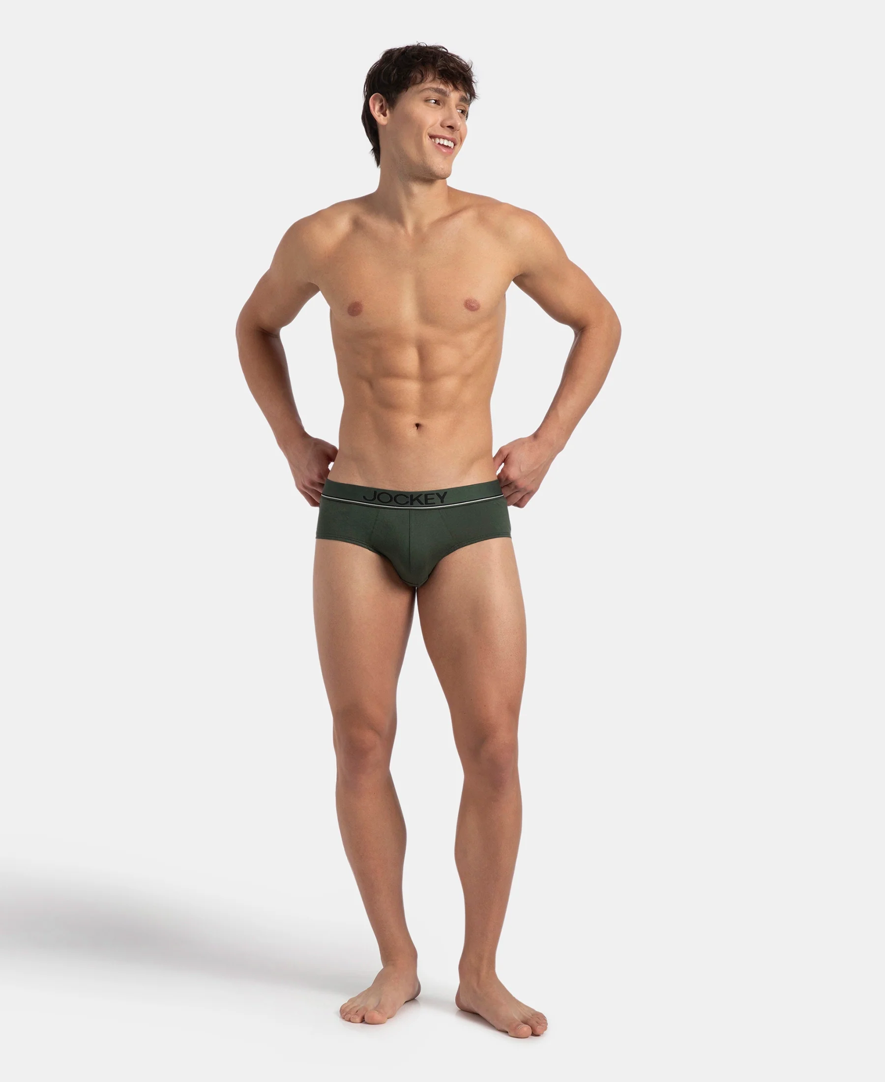 Super Combed Cotton Solid Brief with Ultrasoft Waistband - Deep Forest - Image 6