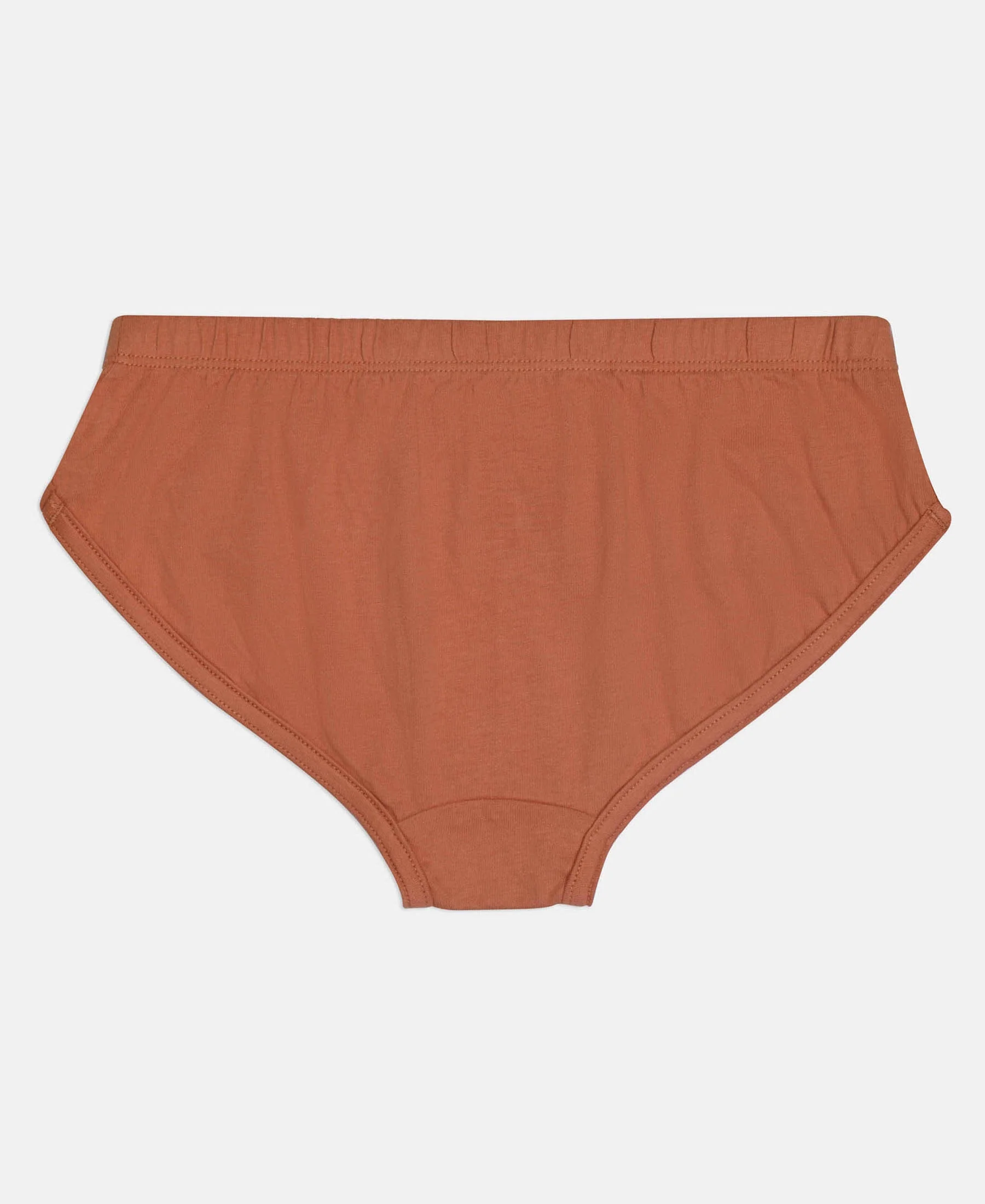 Super Combed Cotton Solid Brief with Ultrasoft Waistband - Navy, Black & Raw Sienna (Pack of 3) - Image 3