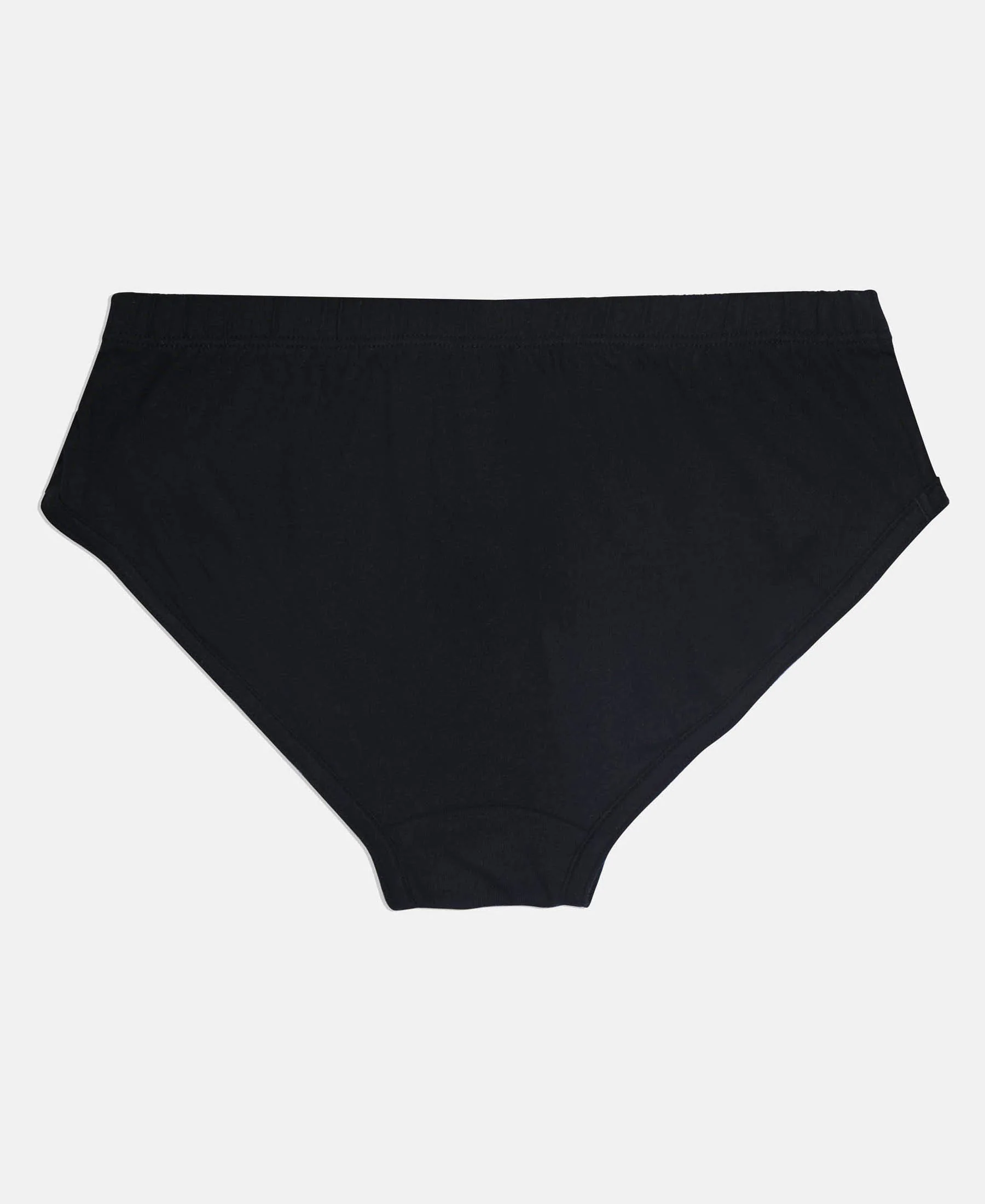Super Combed Cotton Solid Brief with Ultrasoft Waistband - Navy, Black & Raw Sienna (Pack of 3) - Image 7
