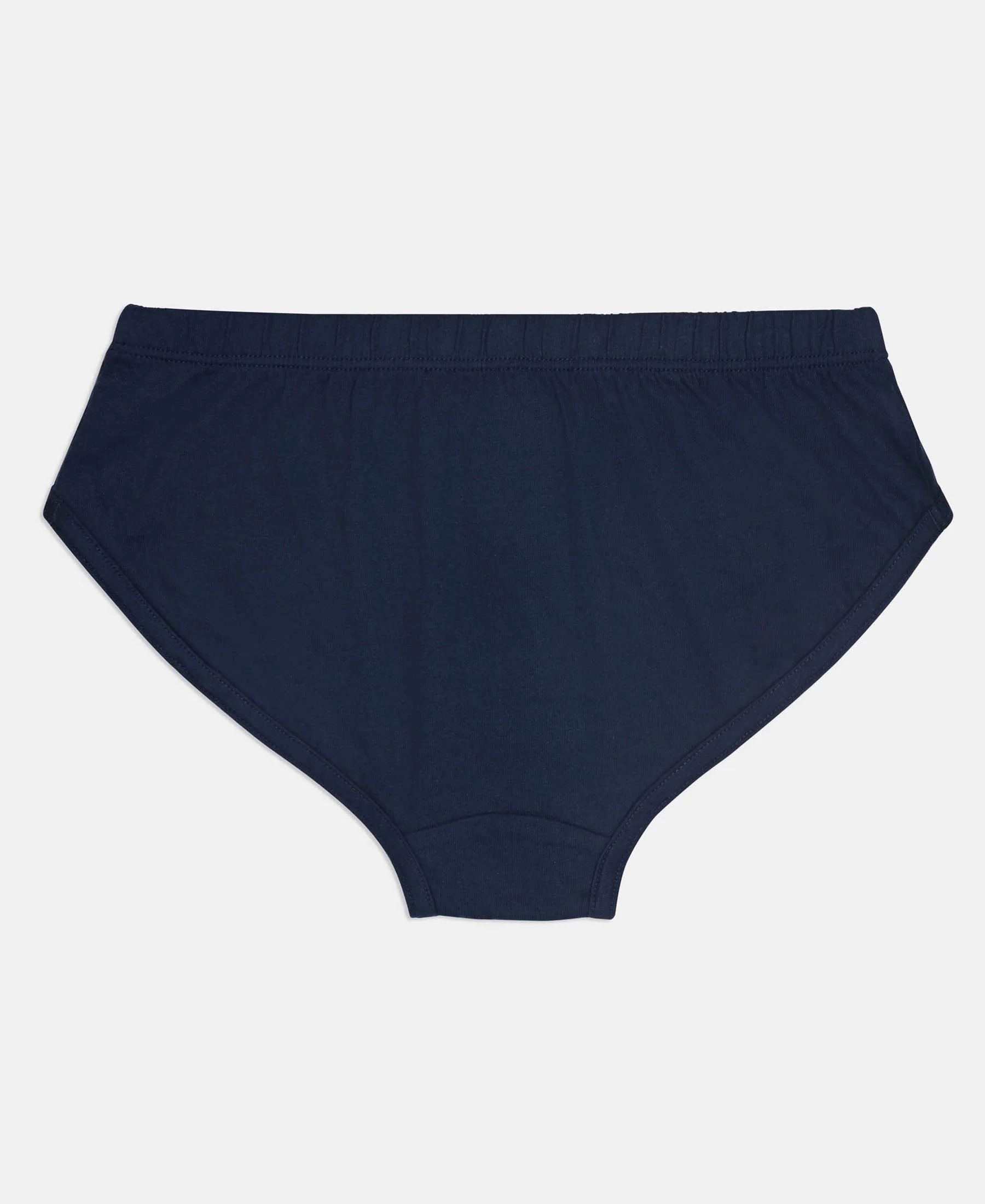 Super Combed Cotton Solid Brief with Ultrasoft Waistband - Navy, Black & Raw Sienna (Pack of 3) - Image 9