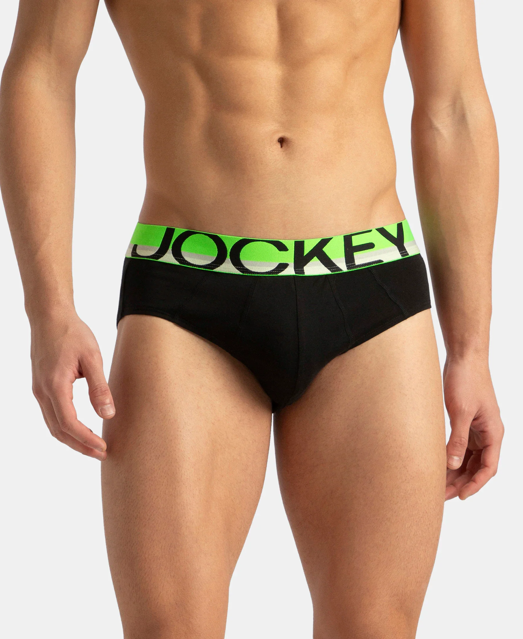 Super Combed Cotton Solid Brief with Ultrasoft Waistband - New Black (Pack of 2) - Image 2