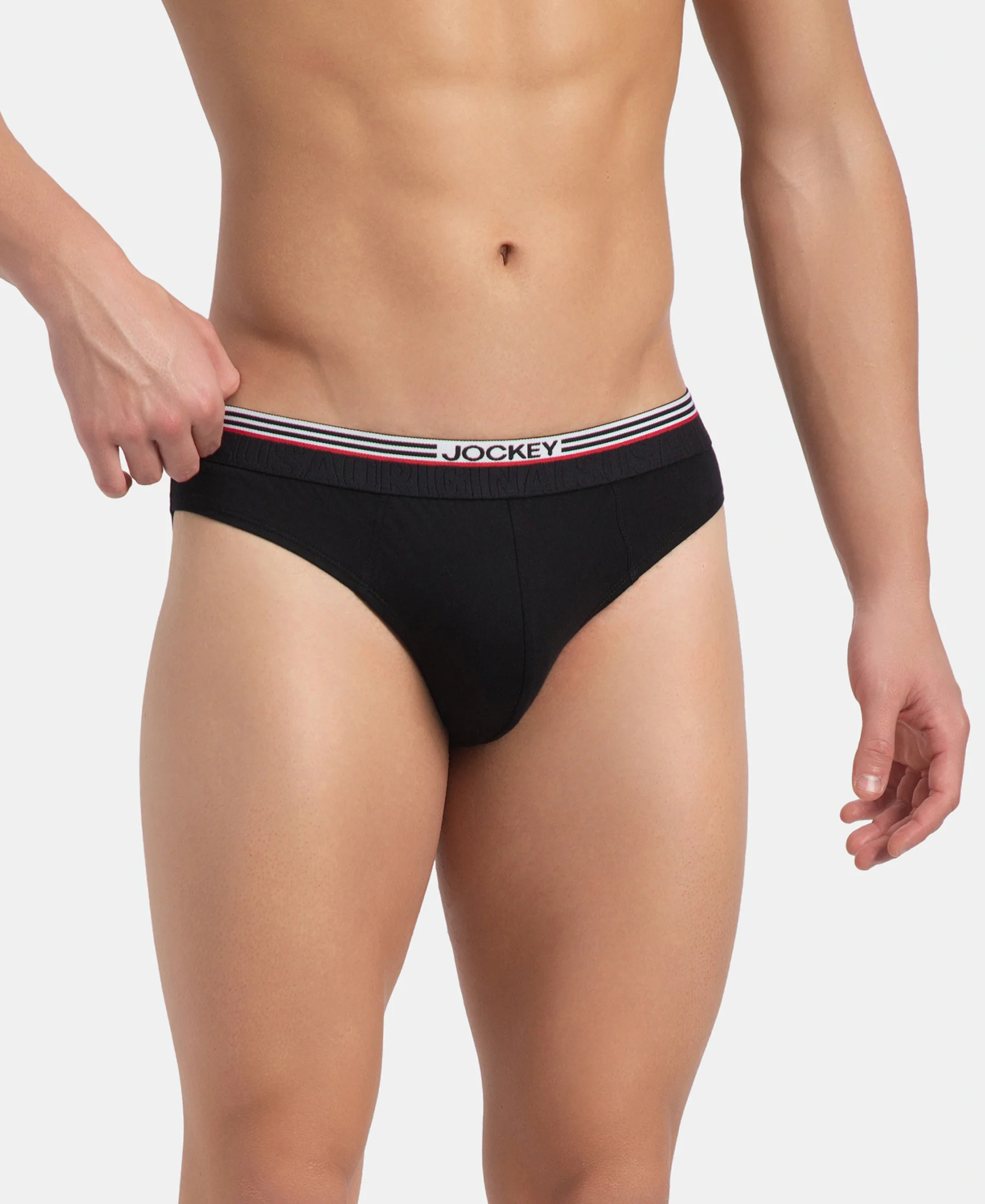 Super Combed Cotton Solid Brief with Ultrasoft Waistband - New Black (Pack of 2) - Image 3