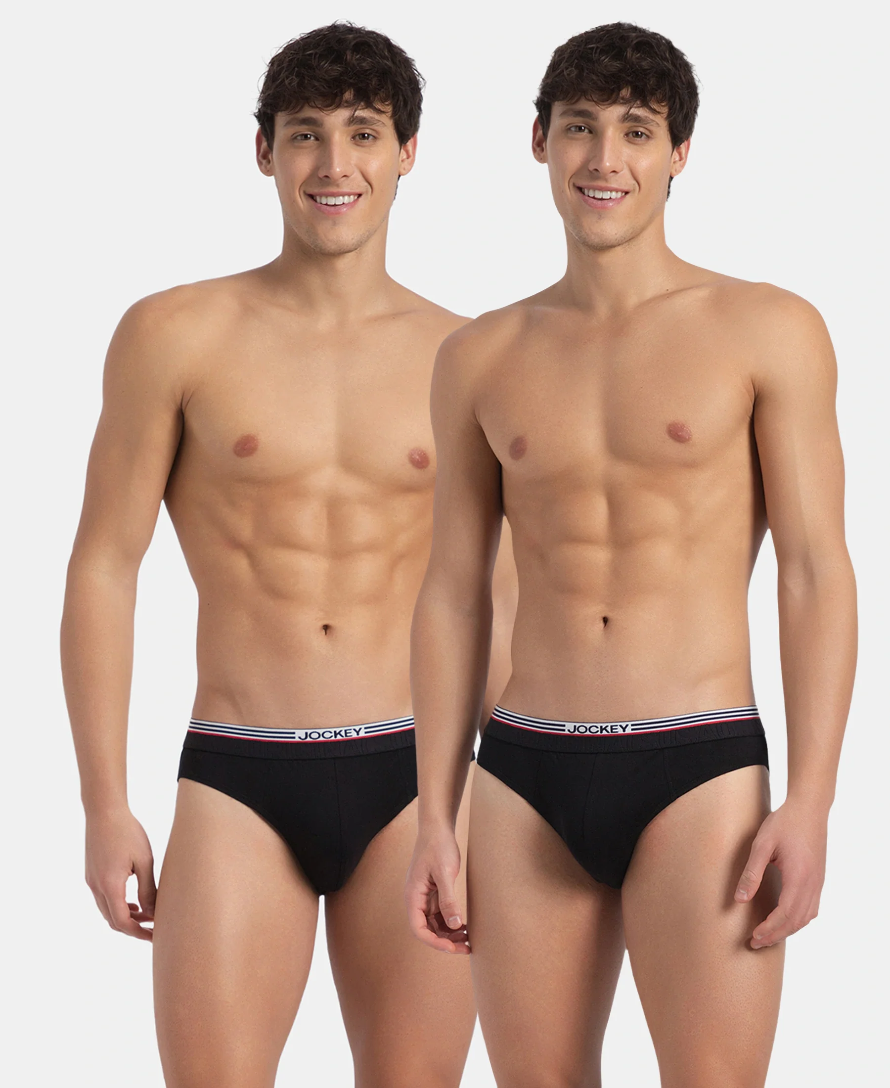 Super Combed Cotton Solid Brief with Ultrasoft Waistband - New Black (Pack of 2) - Image 5