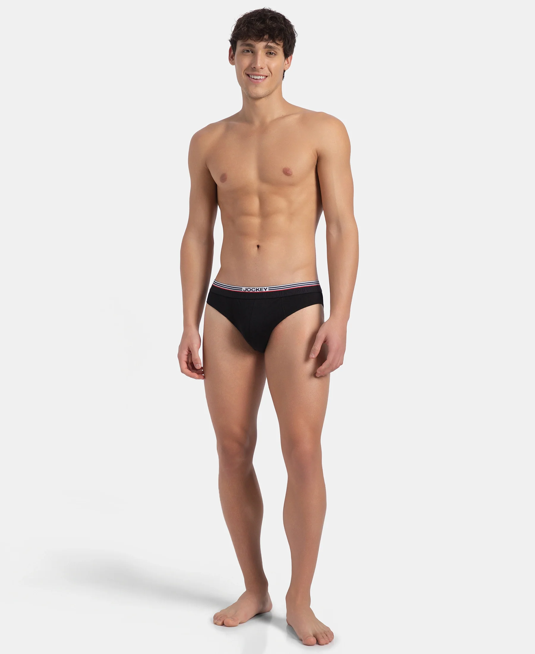 Super Combed Cotton Solid Brief with Ultrasoft Waistband - New Black (Pack of 2) - Image 6