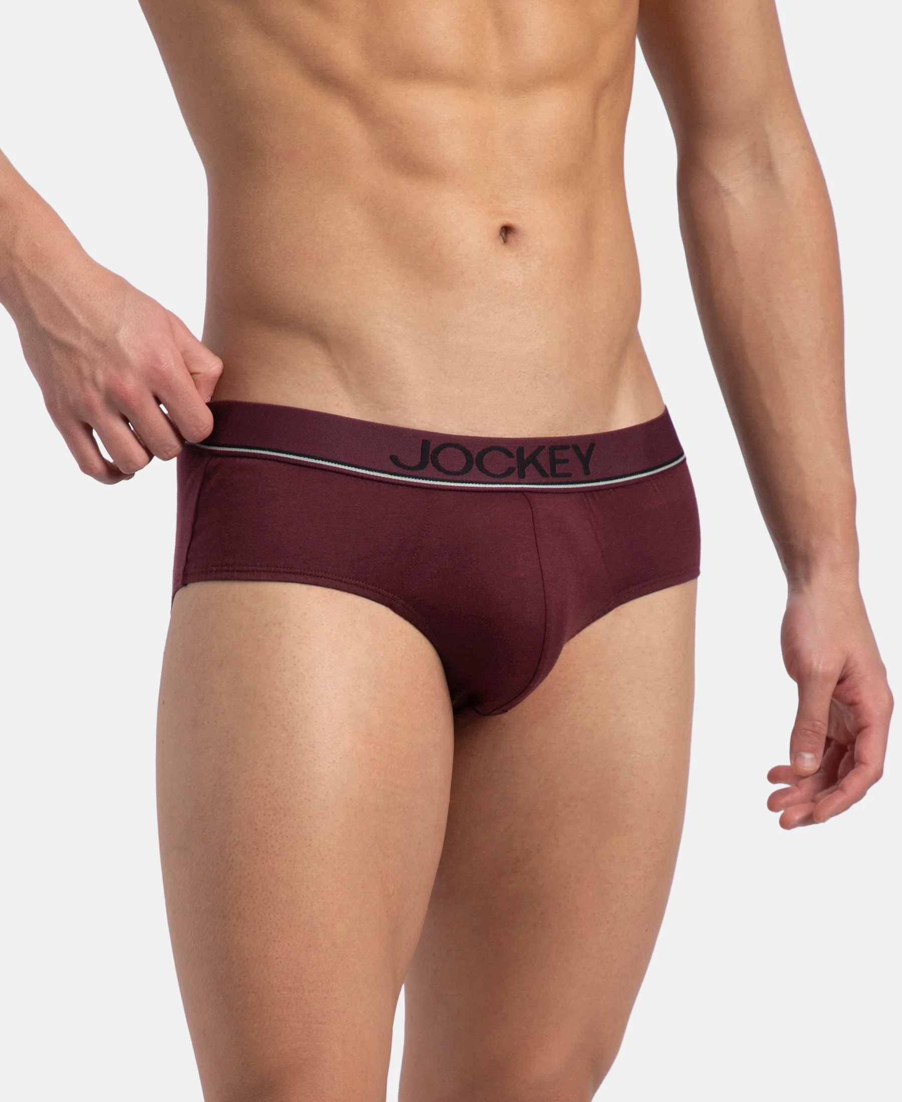 Super Combed Cotton Solid Brief with Ultrasoft Waistband - Port Royale - Image 2