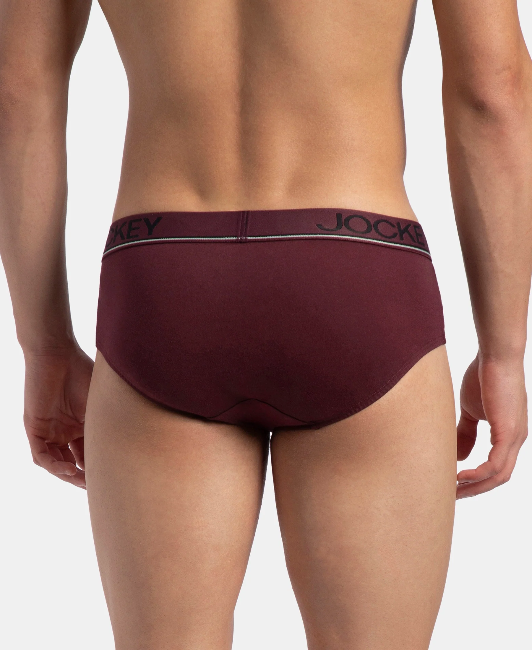 Super Combed Cotton Solid Brief with Ultrasoft Waistband - Port Royale - Image 3