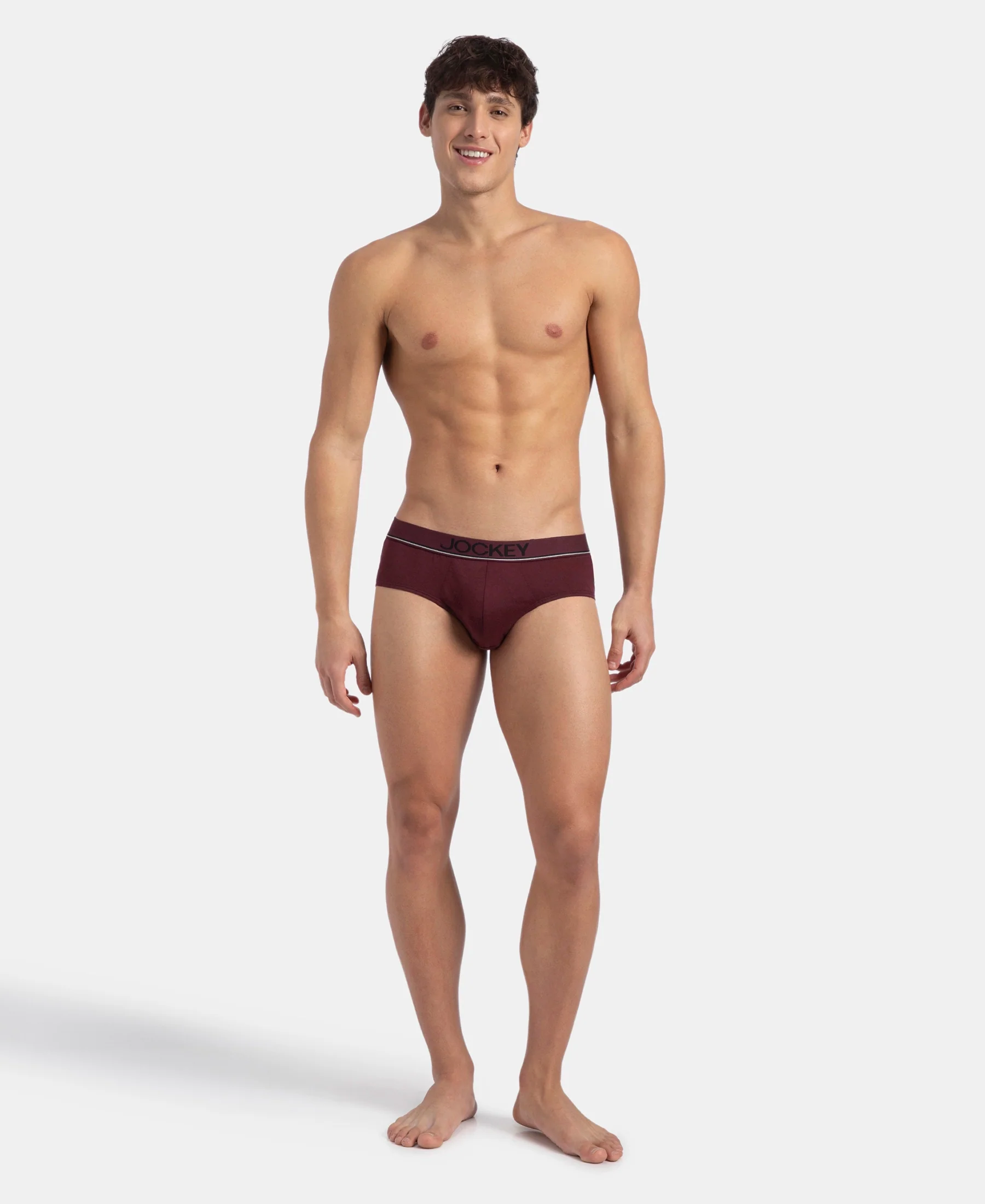 Super Combed Cotton Solid Brief with Ultrasoft Waistband - Port Royale - Image 4