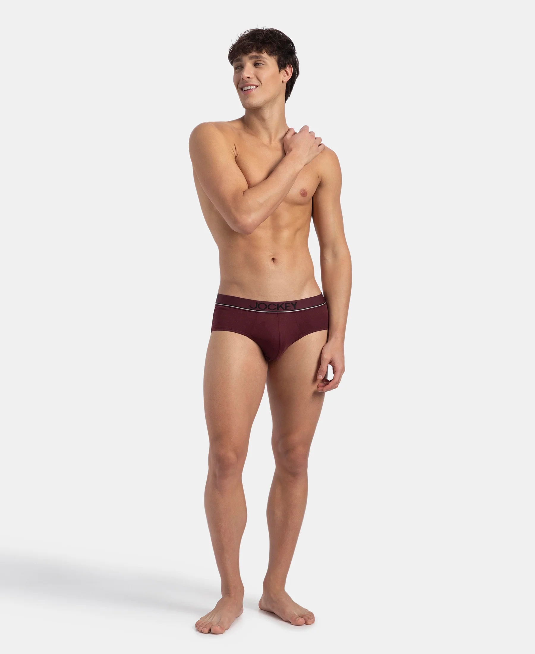 Super Combed Cotton Solid Brief with Ultrasoft Waistband - Port Royale (Pack of 2) - Image 6