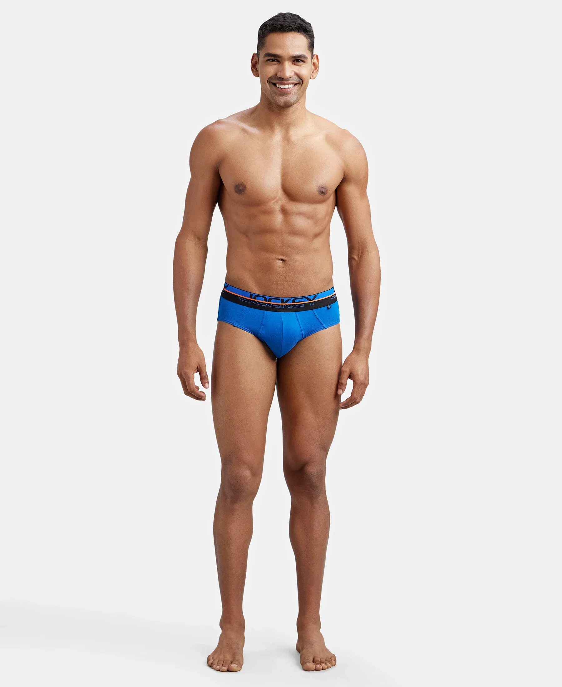 Super Combed Cotton Solid Brief with Ultrasoft Waistband - Rich Royal Blue - Image 4