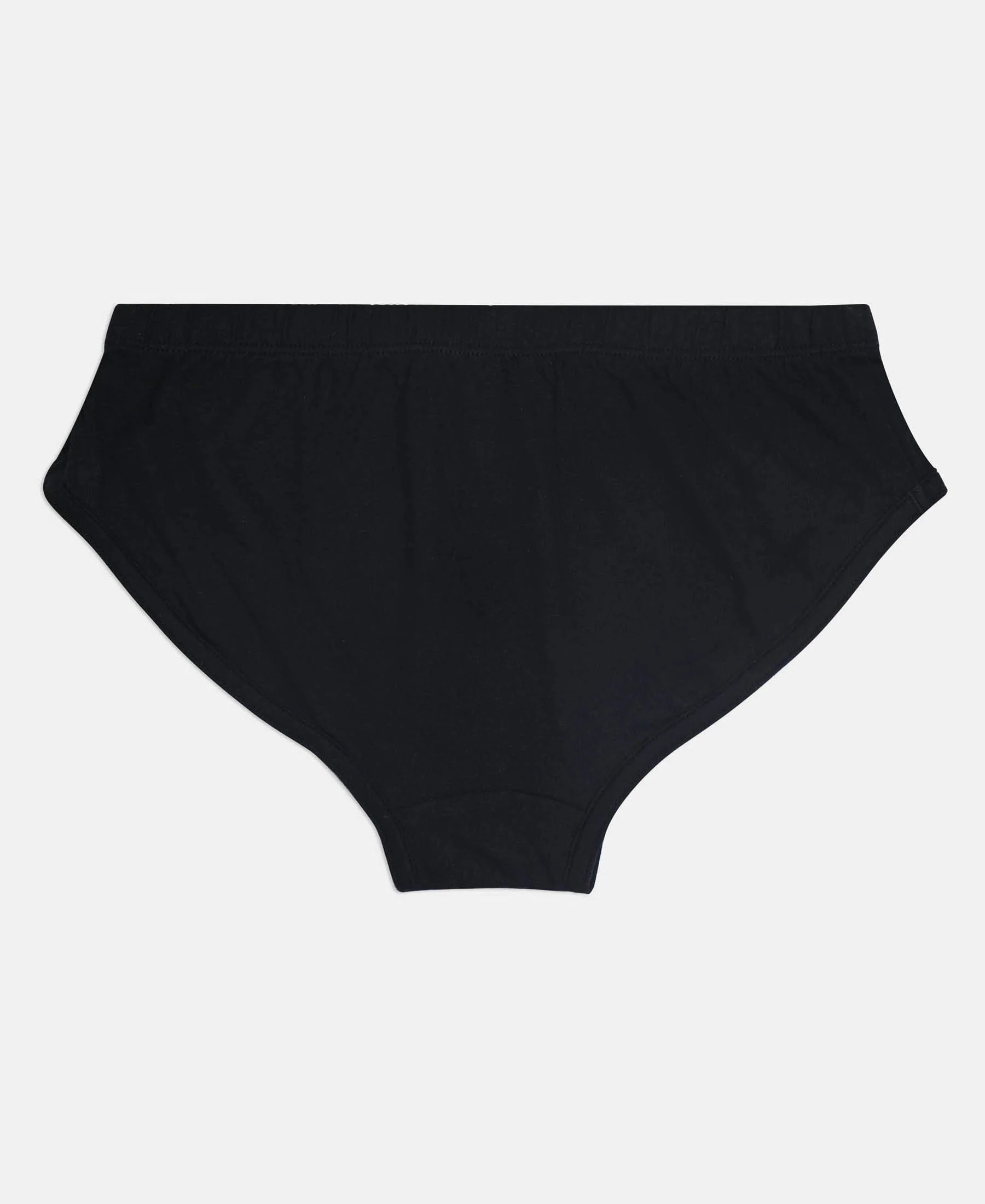 Super Combed Cotton Solid Brief with Ultrasoft Waistband - Sleet, Black & Raw Sienna (Pack of 3) - Image 7