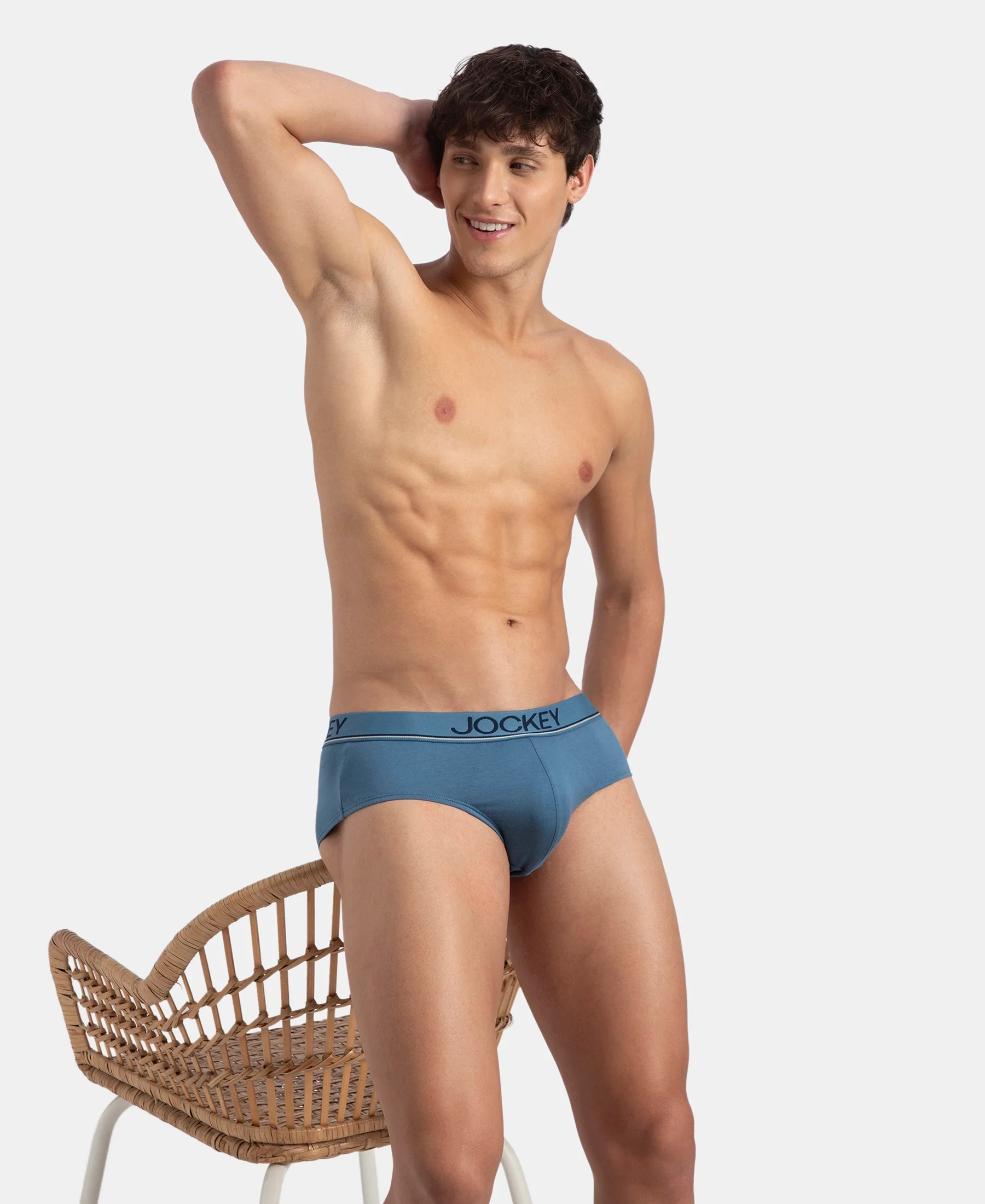 Super Combed Cotton Solid Brief with Ultrasoft Waistband - Stellar - Image 5