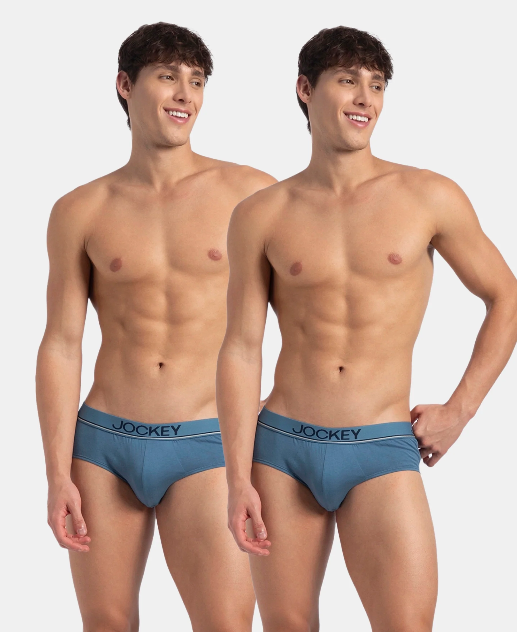 Super Combed Cotton Solid Brief with Ultrasoft Waistband - Stellar (Pack of 2) - Image 5