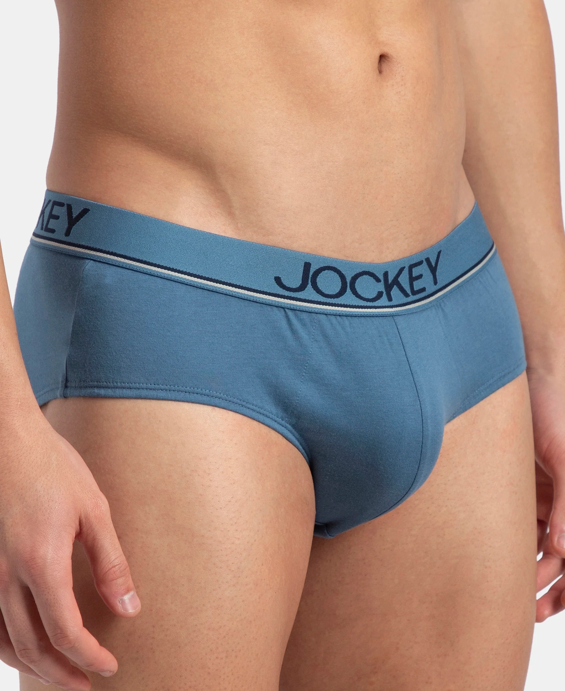 Super Combed Cotton Solid Brief with Ultrasoft Waistband - Stellar (Pack of 2) - Image 7