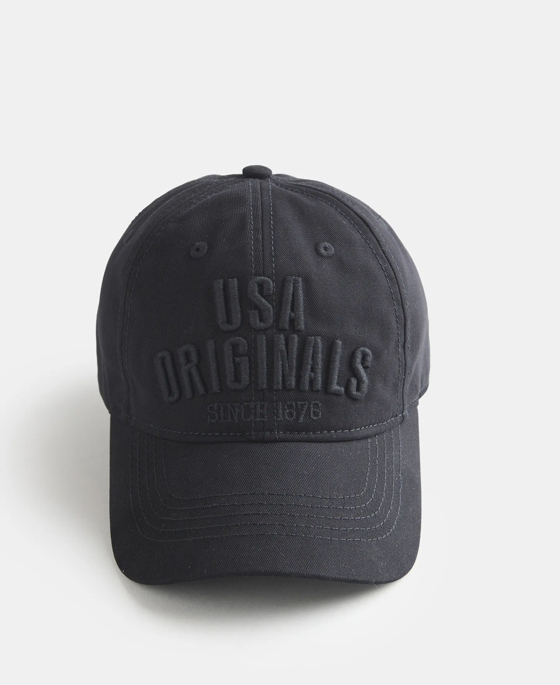 Super Combed Cotton Solid Cap with Adjustable Back Closure - Black