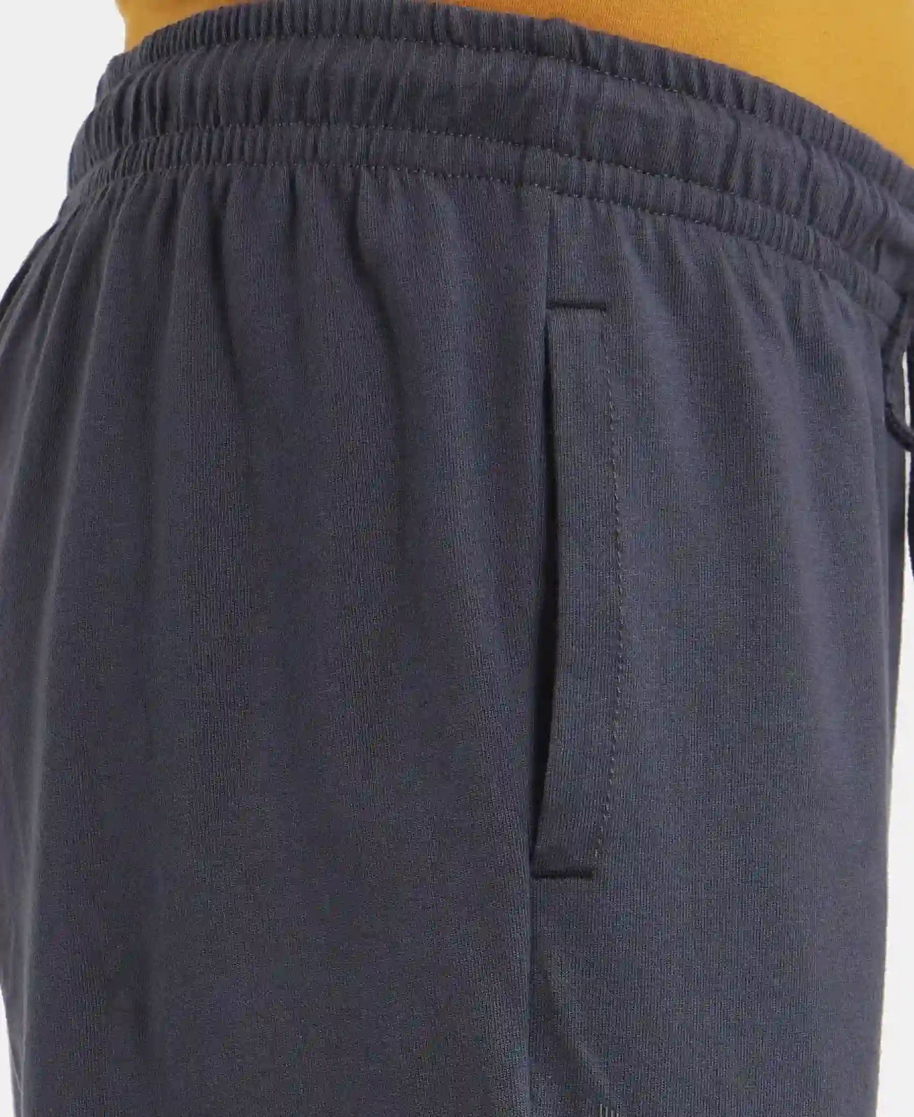 Super Combed Cotton Rich Straight Fit Shorts with Side Pockets - Graphite - Image 7
