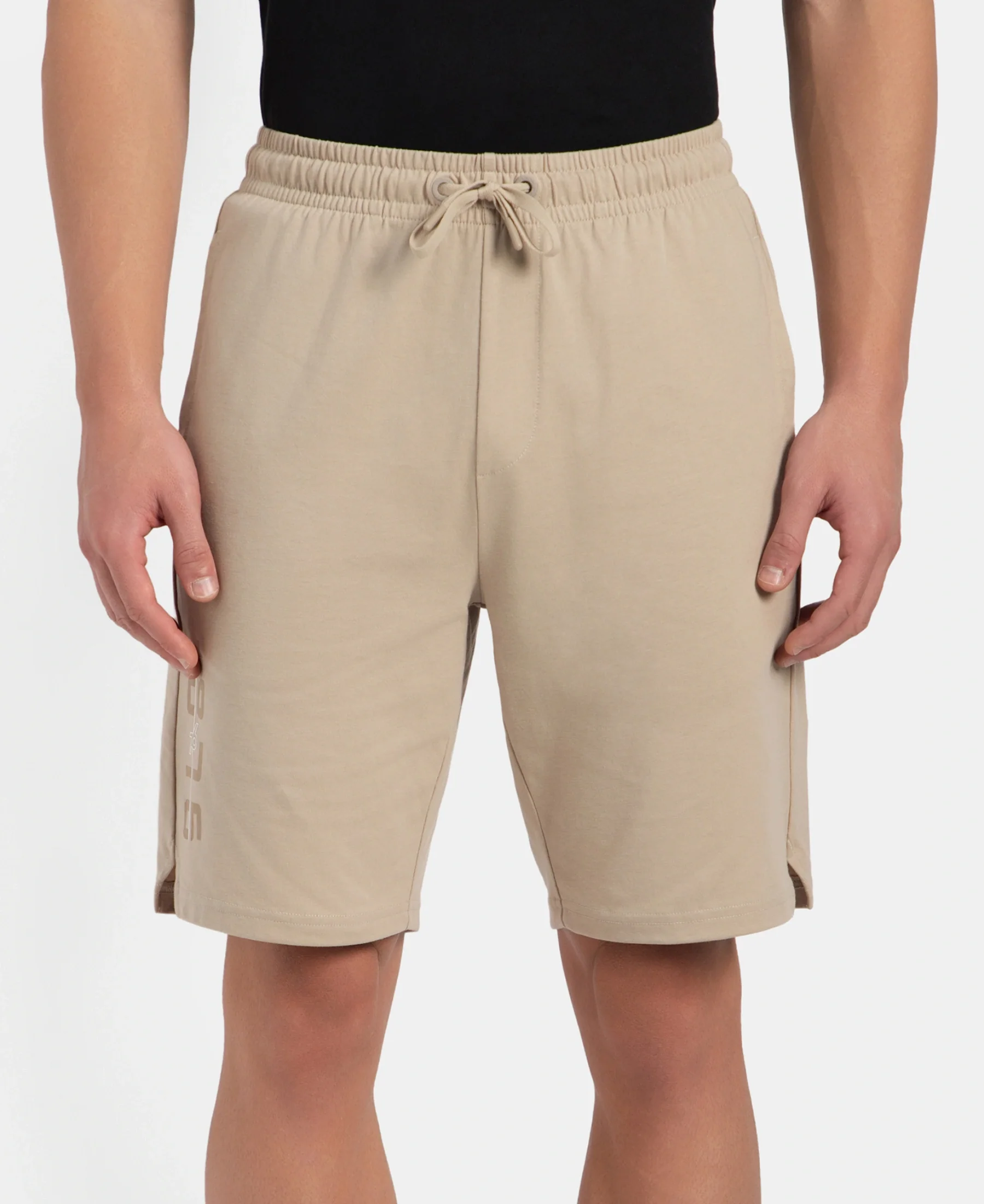 Super Combed Cotton Rich Straight Fit Shorts with Side Pockets - Pure Cashmere