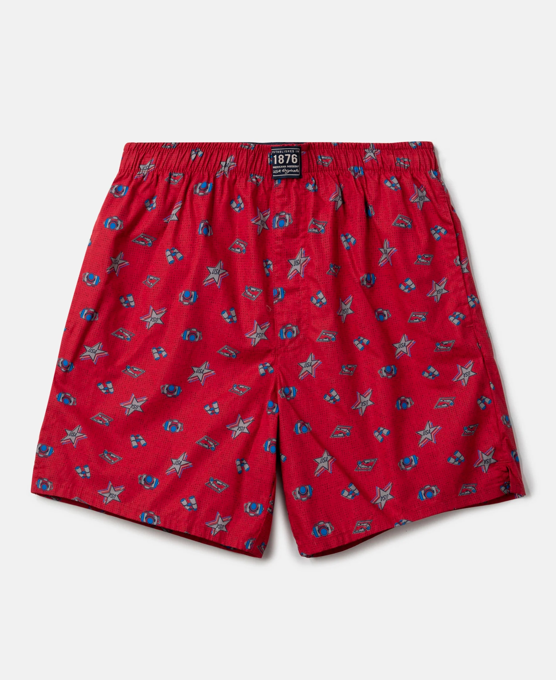 Super Combed Mercerized Cotton Woven Fabric Printed Boxer Shorts - Chili Pepper & Navy (Pack of 2) - Image 2