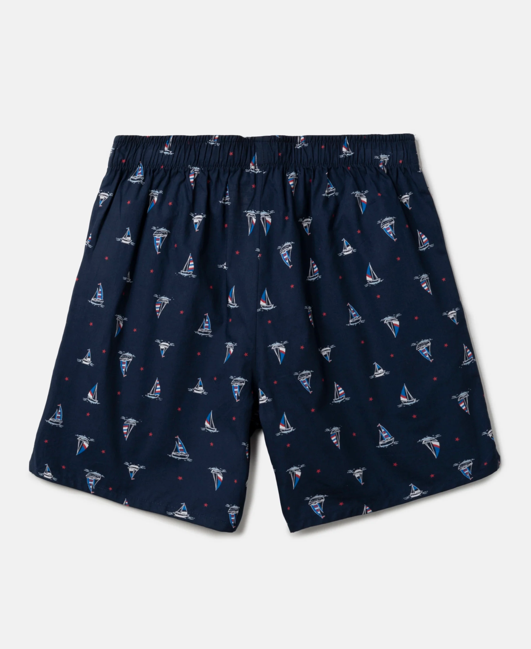Super Combed Mercerized Cotton Woven Fabric Printed Boxer Shorts - Navy & Vallarta Blue (Pack of 2) - Image 3
