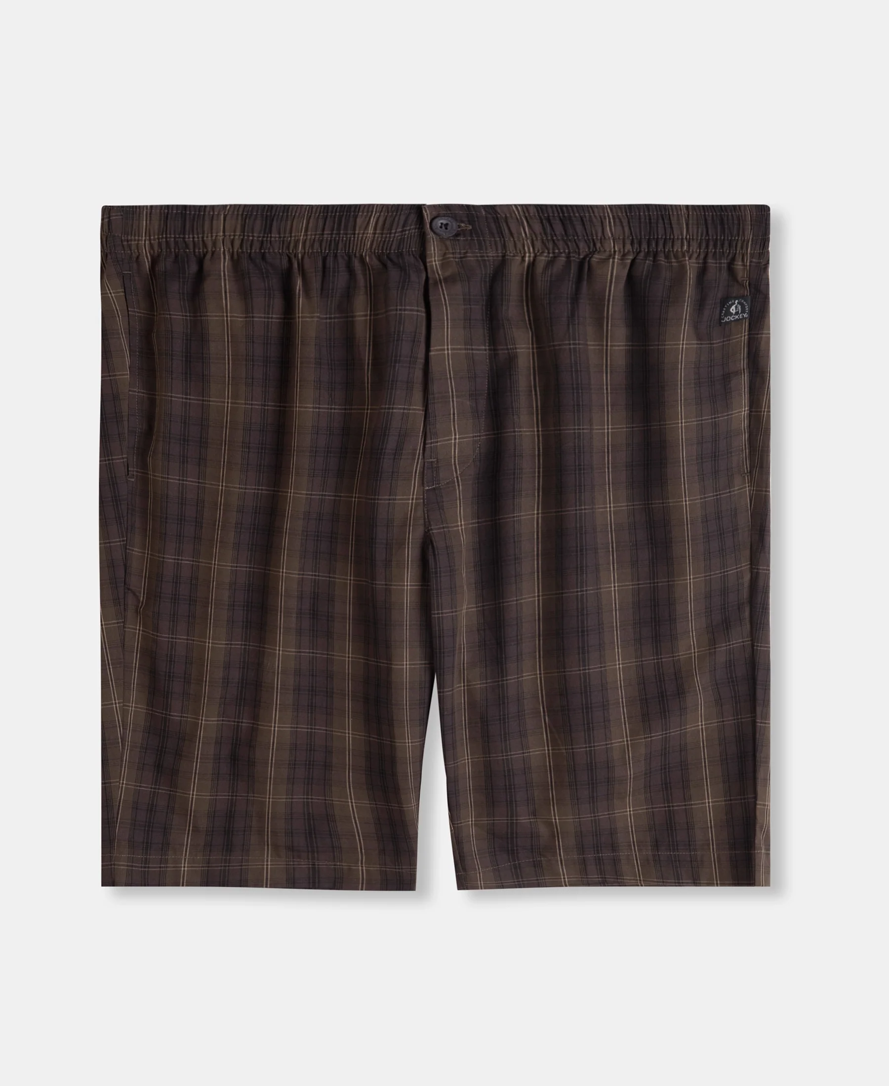 Super Combed Mercerized Cotton Woven Fabric Regular Fit Checkered Bermuda with Side Pockets - Olive Black - Image 8