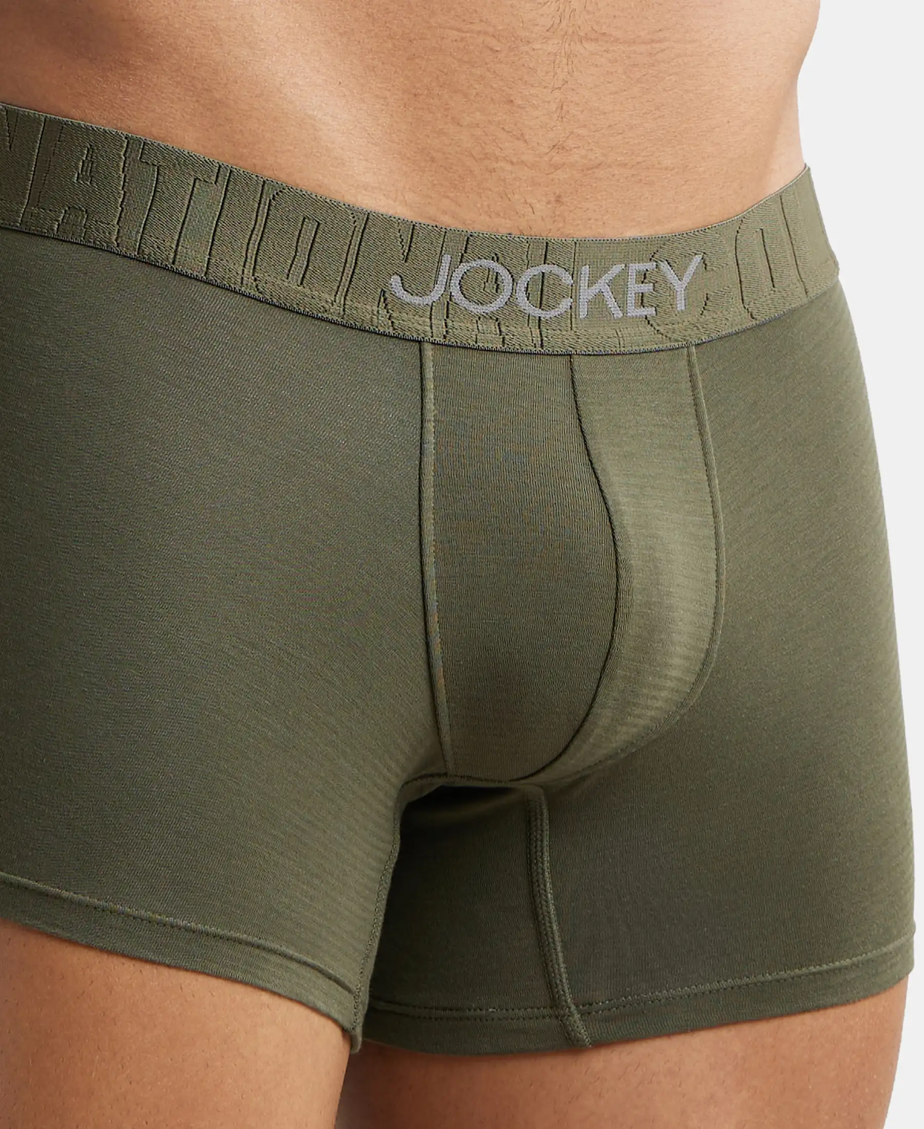 Supima Cotton Elastane Stretch Solid Trunk with Ultrasoft Waistband - Forest Night - Image 6