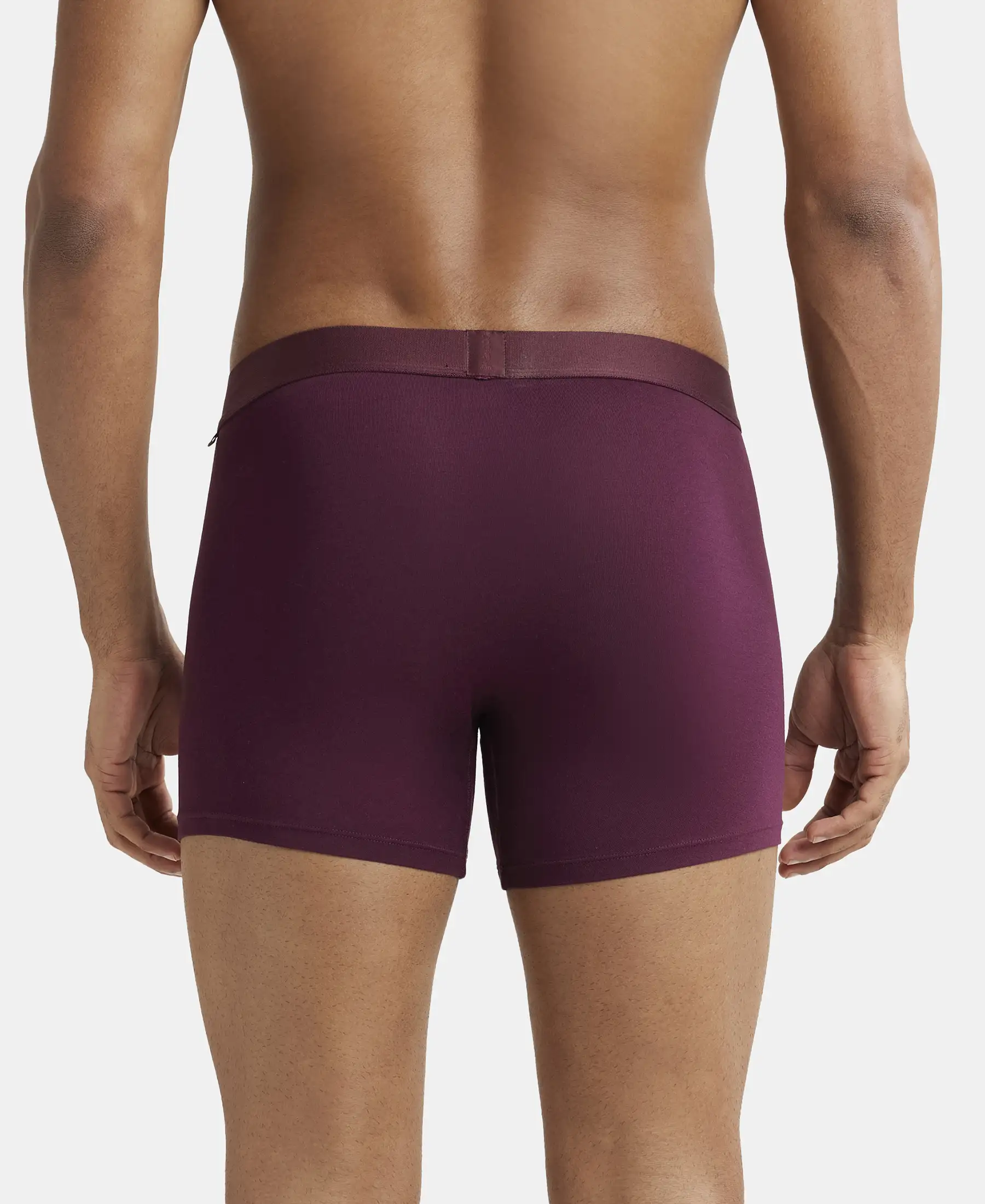 Tencel Micro Modal Cotton Elastane Stretch Solid Trunk with Natural StayFresh Properties - Wine Tasting - Image 3