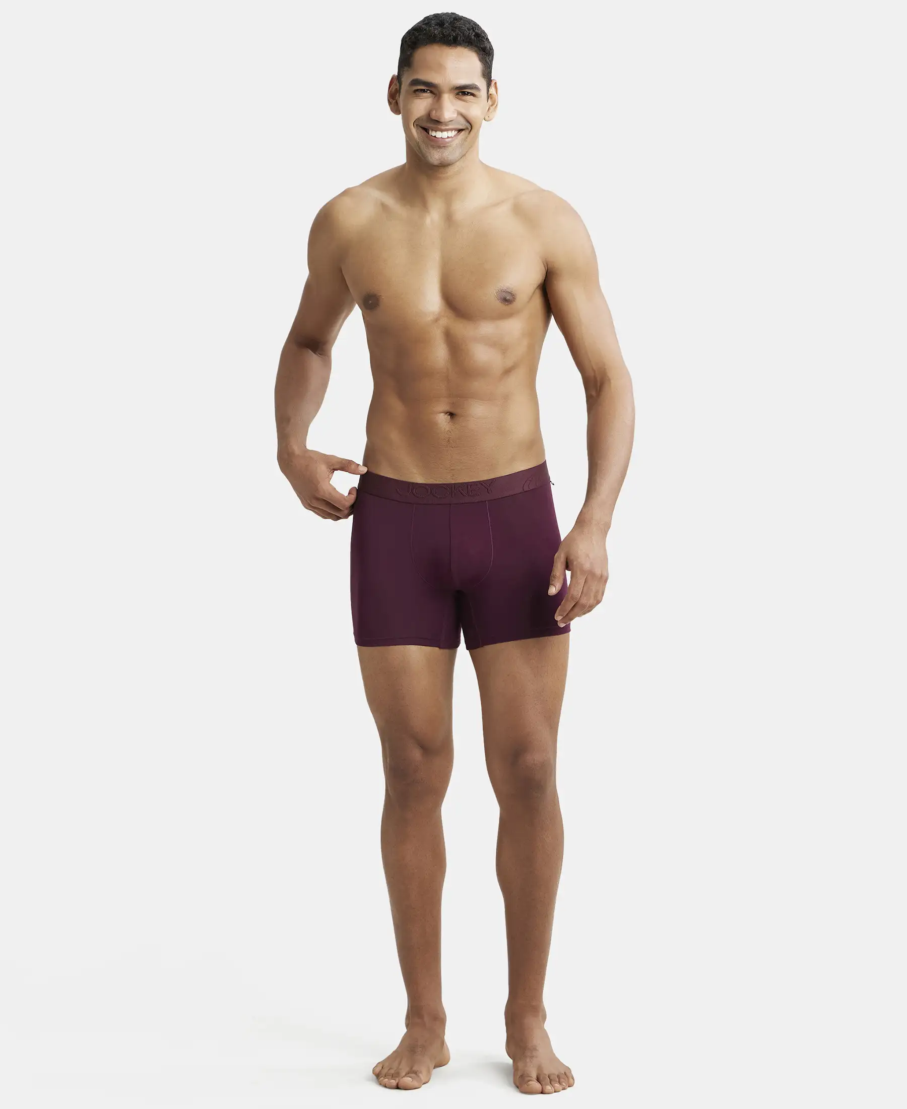 Tencel Micro Modal Cotton Elastane Stretch Solid Trunk with Natural StayFresh Properties - Wine Tasting - Image 4