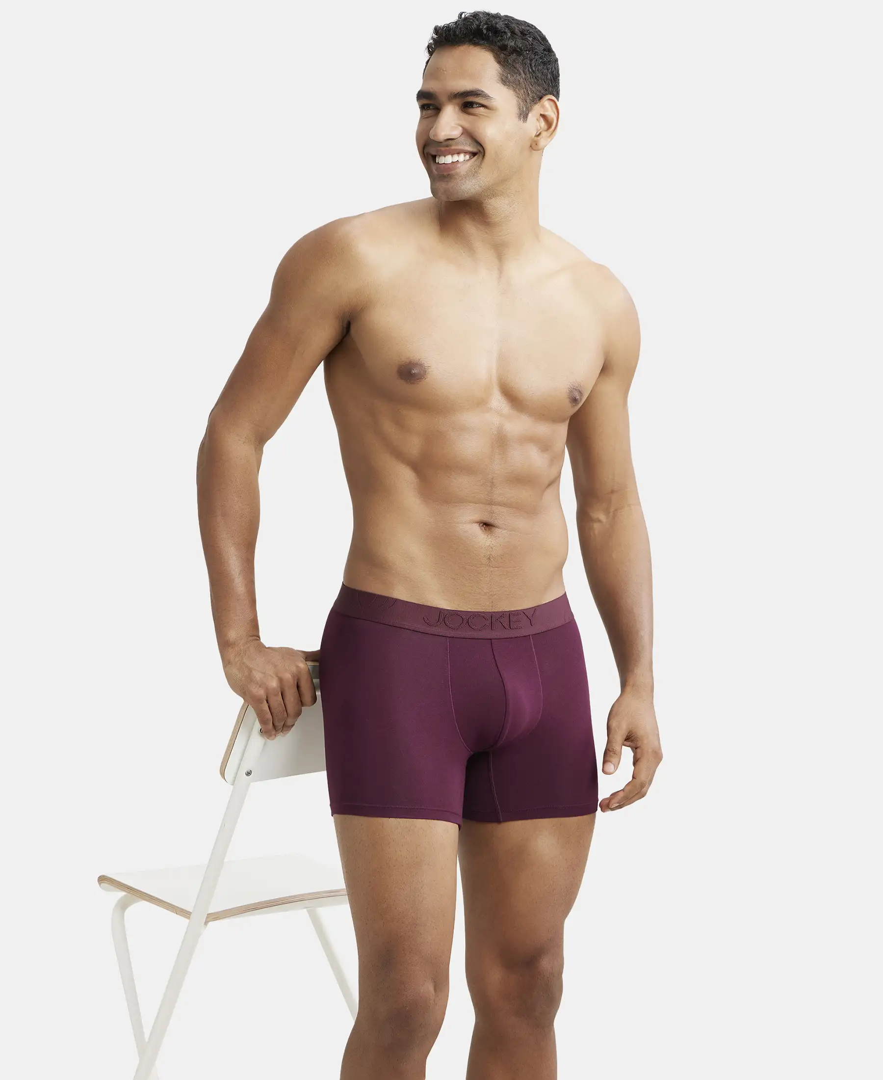 Tencel Micro Modal Cotton Elastane Stretch Solid Trunk with Natural StayFresh Properties - Wine Tasting - Image 6