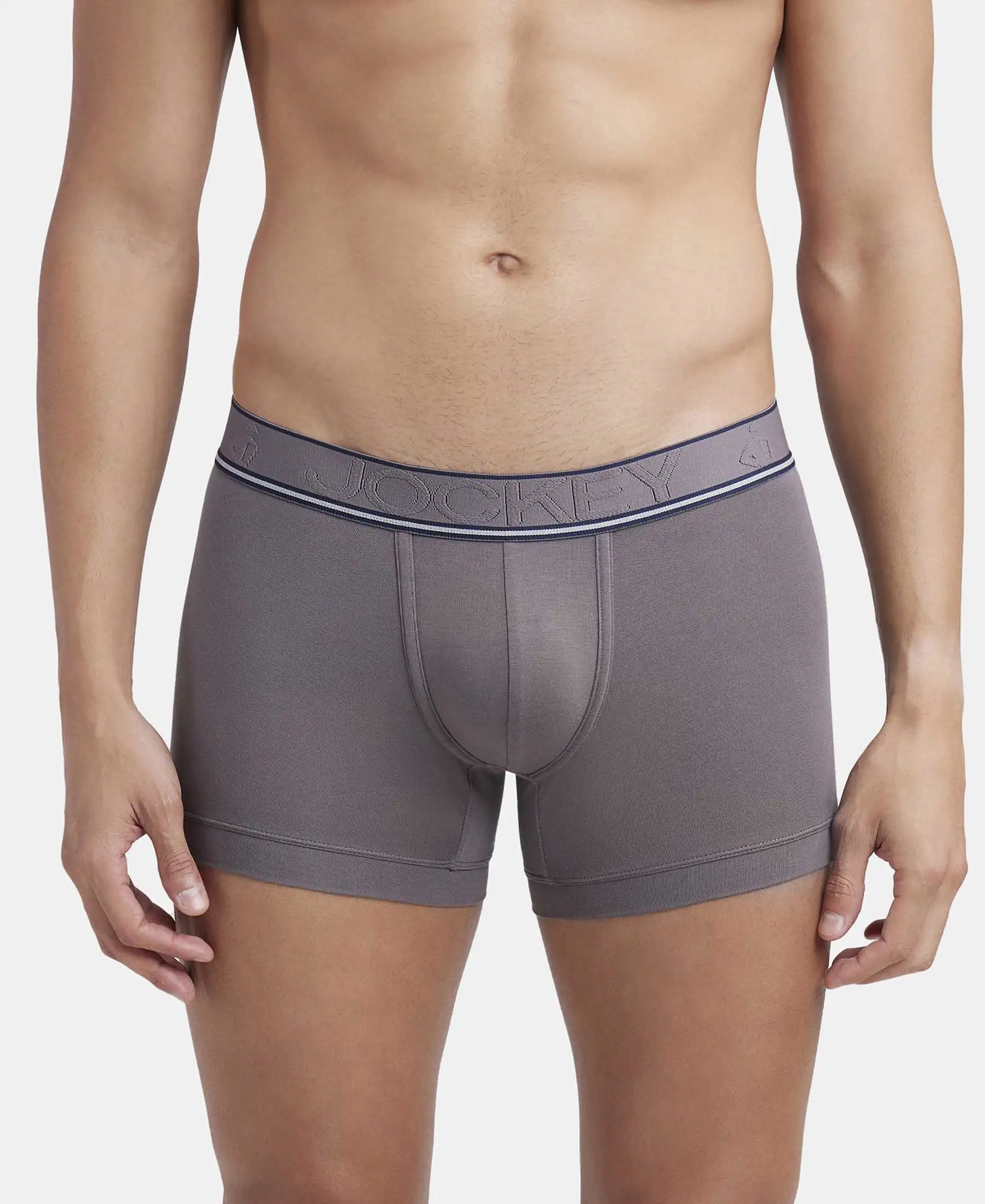 Tencel Micro Modal Elastane Stretch Solid Trunk with Natural StayFresh Properties - Gunmetal