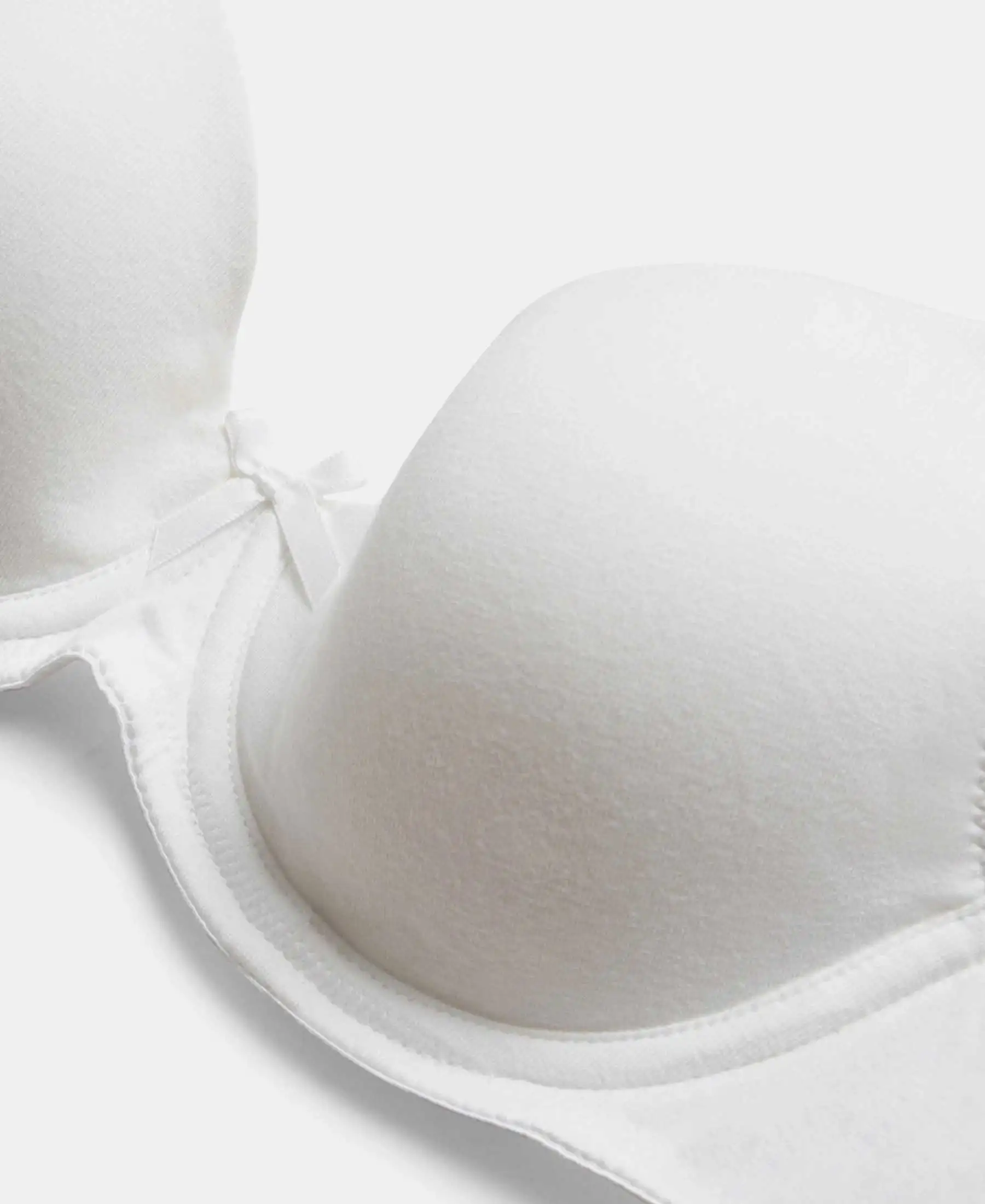 Under-Wired Padded Super Combed Cotton Elastane Stretch Medium Coverage T-Shirt Bra with Detachable Straps - White - Image 11