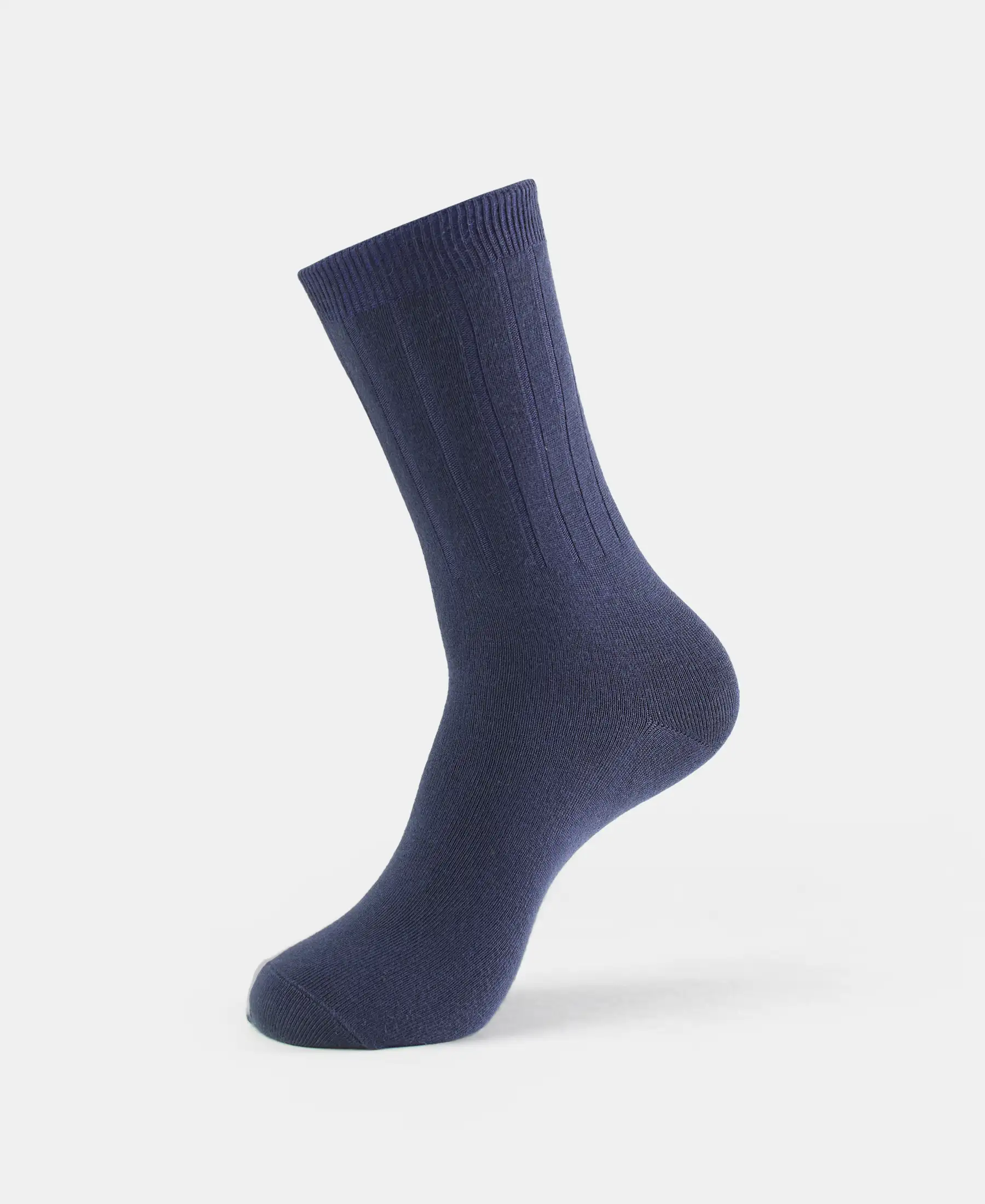 Women's Blended Modal Stretch Crew Length Thermal Socks With StayFresh Treatment - Navy